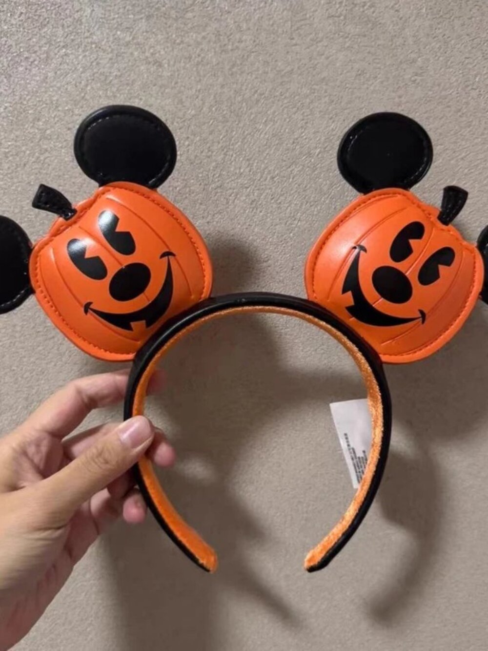 Disney Parks Halloween Pumpkin Jack-o'-Lantern Mickey Ears Headband US POST